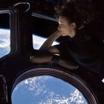 A space station in orbit