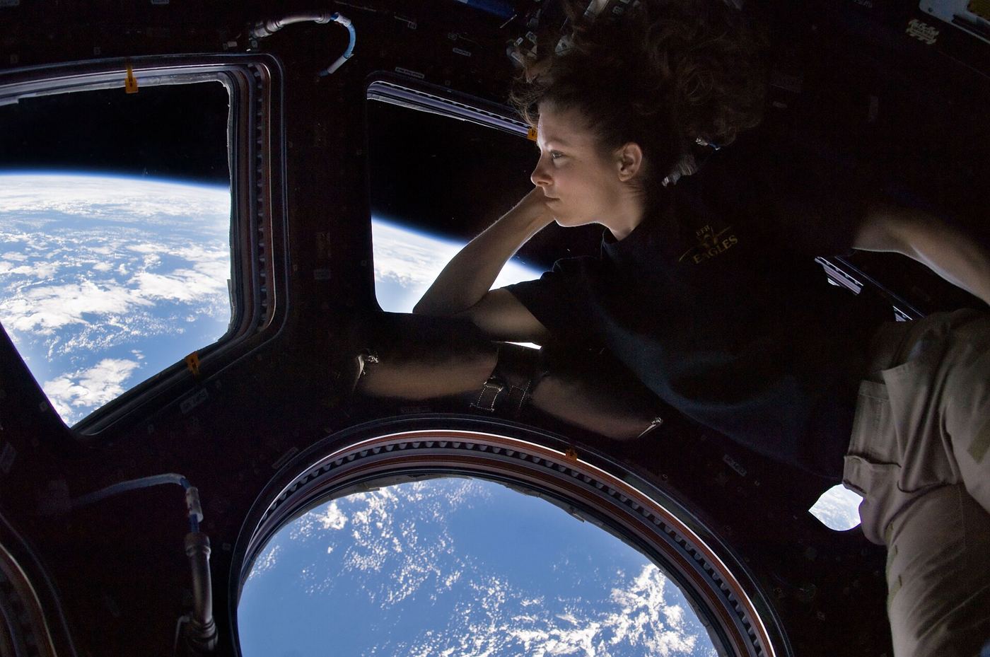 A space station in orbit